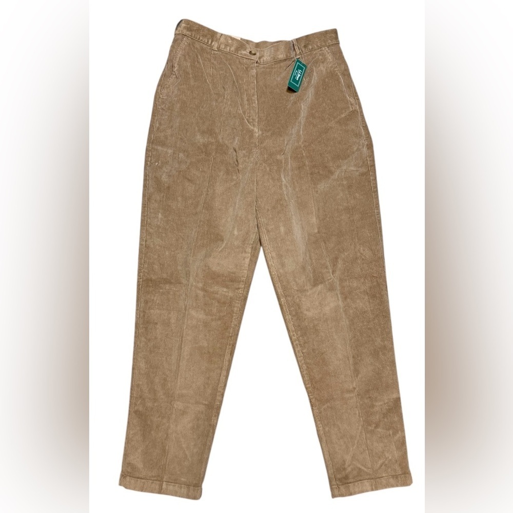 L.L. Bean Women’s 16 Camel Corduroy Pants Original Fit Flat Front NWT